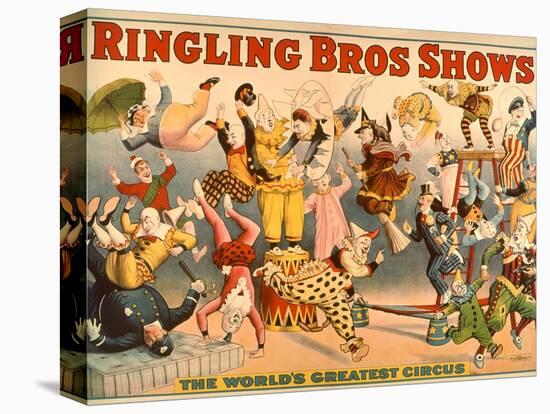 Circus Poster: Ringling Bros Shows - the World's Greatest Circus-null-Premier Image Canvas