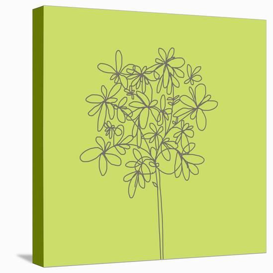 Citron Happy Flower-Jan Weiss-Stretched Canvas
