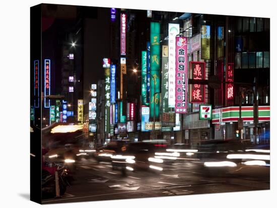 City at Night, Taipei, Taiwan, Asia-Charles Bowman-Premier Image Canvas