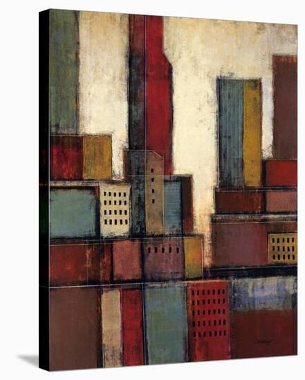 City Block Skyline II-Joel Holsinger-Stretched Canvas