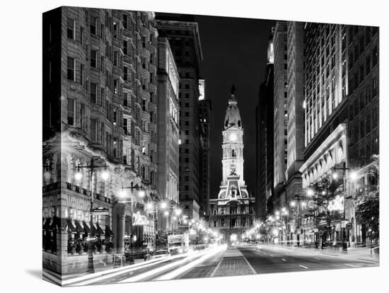 City Hall and Avenue of the Arts by Night, Philadelphia, Pennsylvania, US-Philippe Hugonnard-Premier Image Canvas