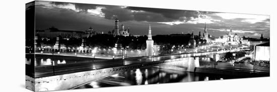 City Lit Up at Night, Red Square, Kremlin, Moscow, Russia-null-Premier Image Canvas