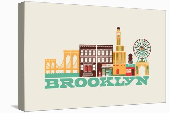 City Living Brooklyn Natural-null-Stretched Canvas