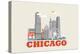City Living Chicago Natural-null-Stretched Canvas