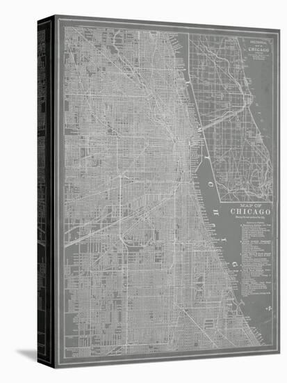 City Map of Chicago-Vision Studio-Stretched Canvas