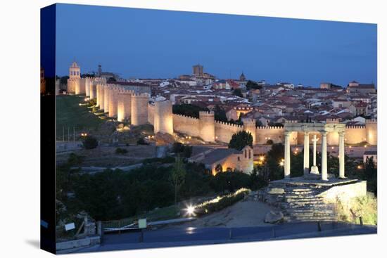 City of Avila at Dusk, Spain-p.lange-Premier Image Canvas
