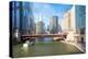 City of Chicago Downtown and River with Bridges-vichie81-Premier Image Canvas