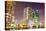 City of Miami Florida Colorful Night Panorama of Downtown-Fotomak-Premier Image Canvas