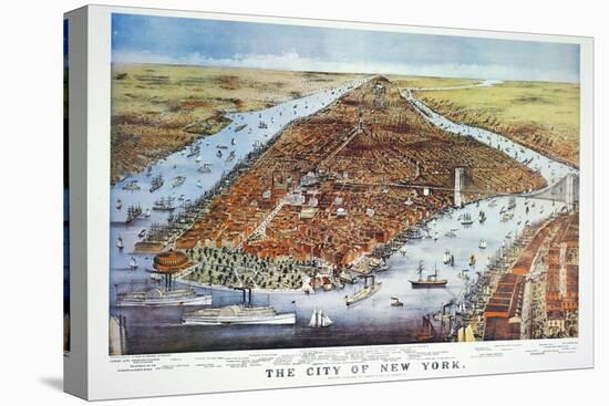 City of New York, 1876-Currier & Ives-Premier Image Canvas