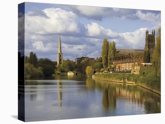 City of Worcester and River Severn, Worcestershire, England, United Kingdom, Europe-David Hughes-Premier Image Canvas