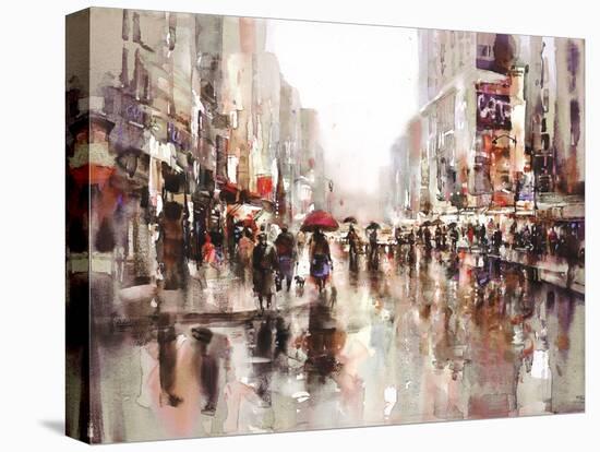 City Rain 2-Brent Heighton-Stretched Canvas