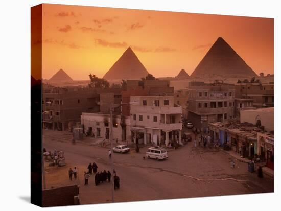 City Scenic with Pyramids, Giza Plateau, Egypt-Kenneth Garrett-Premier Image Canvas