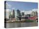 City Skyline along the Ohio River, Cincinnati, Ohio-Walter Bibikow-Premier Image Canvas