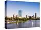 City Skyline and Charles River, Boston, Massachusetts, USA-Amanda Hall-Premier Image Canvas
