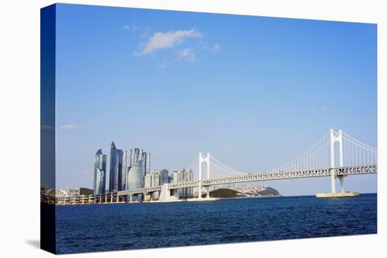 City Skyline and Gwangang Bridge, Busan, South Korea, Asia-Christian Kober-Premier Image Canvas