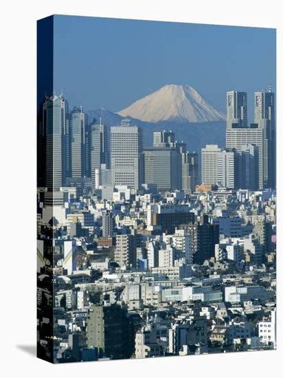 City Skyline and Mount Fuji, Tokyo, Honshu, Japan-Steve Vidler-Premier Image Canvas