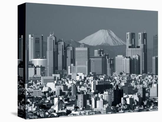 City Skyline and Mount Fuji, Tokyo, Honshu, Japan-Steve Vidler-Premier Image Canvas