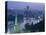 City Skyline and the Moskva River at Dusk, Moscow, Russia-Charles Bowman-Premier Image Canvas