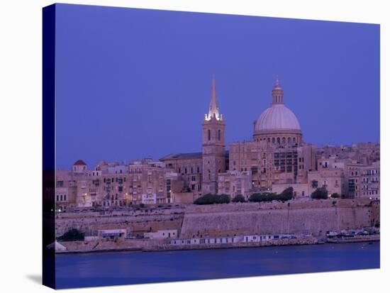 City Skyline at Dusk, Valetta, Malta-Steve Vidler-Premier Image Canvas