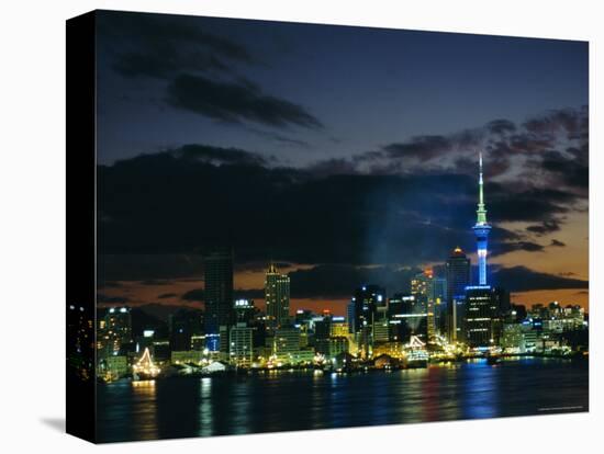 City Skyline at Night, Auckland, North Island, New Zealand, Pacific-Neale Clarke-Premier Image Canvas