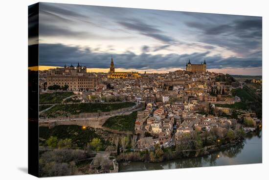 City Skyline at Sunset, Toledo, Castile La Mancha, Spain-Stefano Politi Markovina-Premier Image Canvas