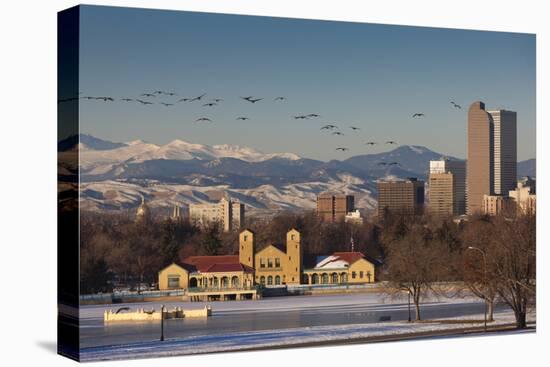 City Skyline from City Park, Denver, Colorado, USA-Walter Bibikow-Premier Image Canvas