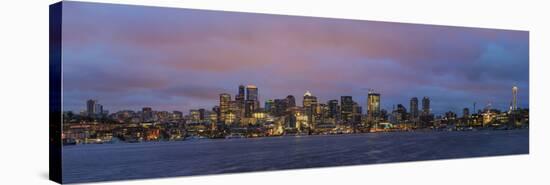 City Skyline from Gasworks Park and Lake Union in Seattle, Washington State, Usa-Chuck Haney-Premier Image Canvas