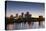 City Skyline from the Arkansas River, Dusk, Little Rock, Arkansas, USA-Walter Bibikow-Premier Image Canvas