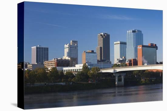 City Skyline from the Arkansas River, Little Rock, Arkansas, USA-Walter Bibikow-Premier Image Canvas