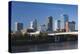 City Skyline from the Arkansas River, Little Rock, Arkansas, USA-Walter Bibikow-Premier Image Canvas