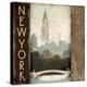 City Skyline New York Vintage Square-Marco Fabiano-Stretched Canvas