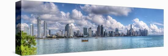 City Skyline Panorama-Nish Nalbandian-Stretched Canvas