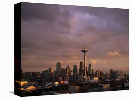 City Skyline, Seattle, Washington State, United States of America (U.S.A.), North America-Aaron McCoy-Premier Image Canvas