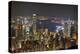 City skyline viewed from Victoria Peak by night, Hong Kong, China, Asia-Fraser Hall-Premier Image Canvas