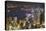 City skyline viewed from Victoria Peak by night, Hong Kong, China, Asia-Fraser Hall-Premier Image Canvas