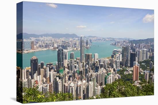 City skyline, viewed from Victoria Peak, Hong Kong, China, Asia-Fraser Hall-Premier Image Canvas