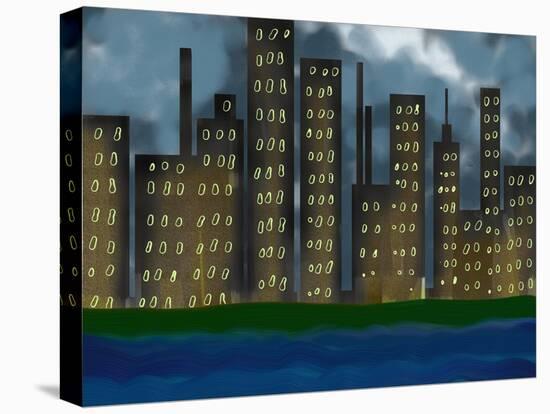 City Skyline-prawny-Stretched Canvas