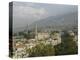 City View with Grand Mosque, and Mount Olympus in Background, Bursa, Anatolia, Turkey-Adam Woolfitt-Premier Image Canvas