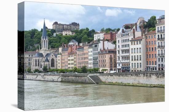 Cityscape along Saone river, Lyon, France-Lisa S. Engelbrecht-Premier Image Canvas