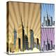 Cityscape Vertical-Malchev-Stretched Canvas