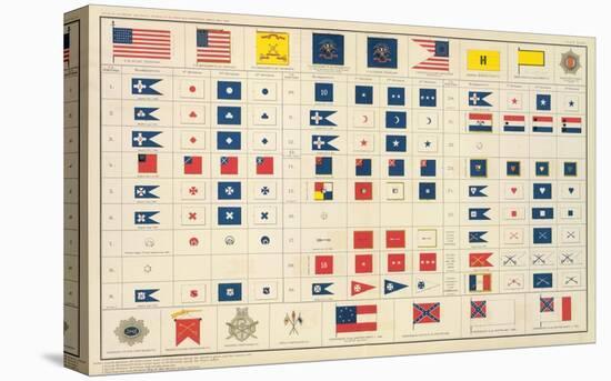Civil War: Flags, Badges, c.1895-null-Stretched Canvas