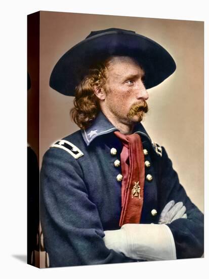 Civil War Portrait of General George Armstrong Custer-Stocktrek Images-Premier Image Canvas