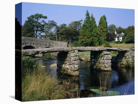 Clapper Bridge, Postbridge, Dartmoor, Devon, England, UK-Roy Rainford-Premier Image Canvas