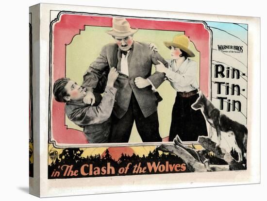 Clash of the Wolves, Charles Farrell, Pat Hartigan, June Marlowe, Rin Tin Tin, 1925-null-Stretched Canvas