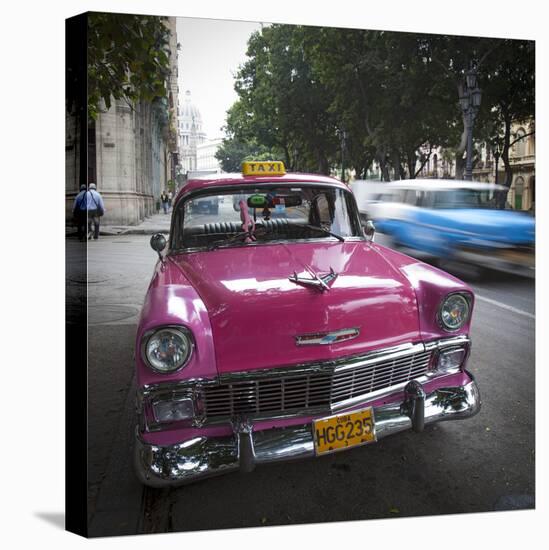 Classic American Car (Chevrolet), Paseo Del Prado, Havana, Cuba-Jon Arnold-Premier Image Canvas