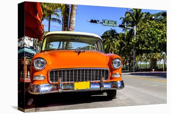 Classic American Car on South Beach, Miami.-vent du sud-Premier Image Canvas