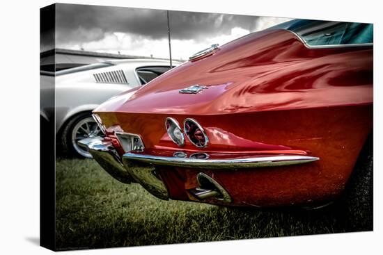 Classic American Muscle Car in Red-David Challinor-Premier Image Canvas