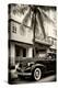 Classic Antique Car of Art Deco District - Park Central Hotel on Ocean Drive - Miami Beach-Philippe Hugonnard-Premier Image Canvas