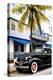 Classic Antique Car of Art Deco District - Park Central Hotel on Ocean Drive - Miami Beach-Philippe Hugonnard-Premier Image Canvas