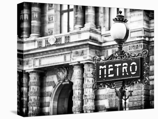 Classic Art, Metro Sign at the Louvre Metro Station, Paris, France-Philippe Hugonnard-Premier Image Canvas